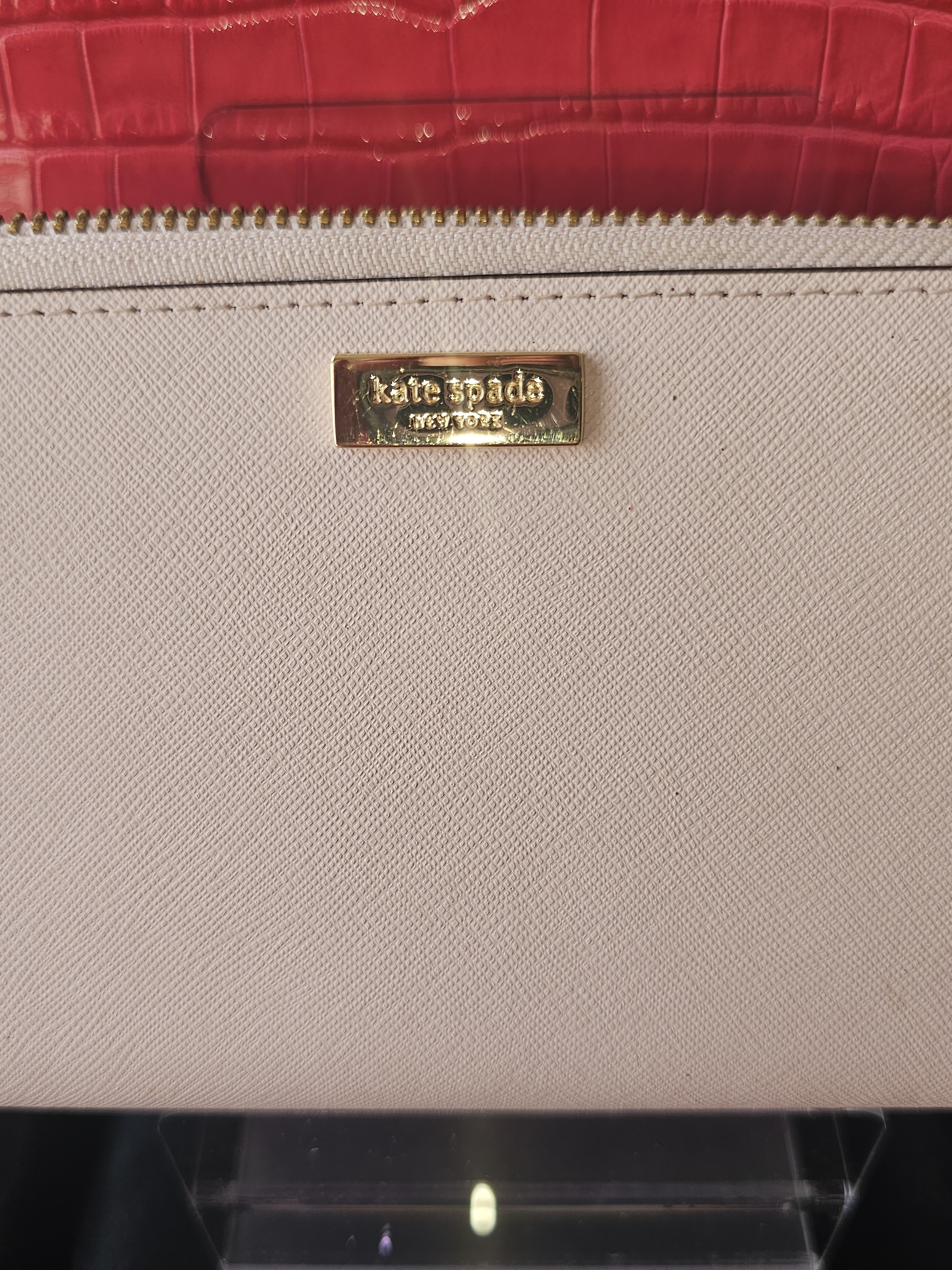 Kate Spade Dusty Peony Wallet With Gold Logo